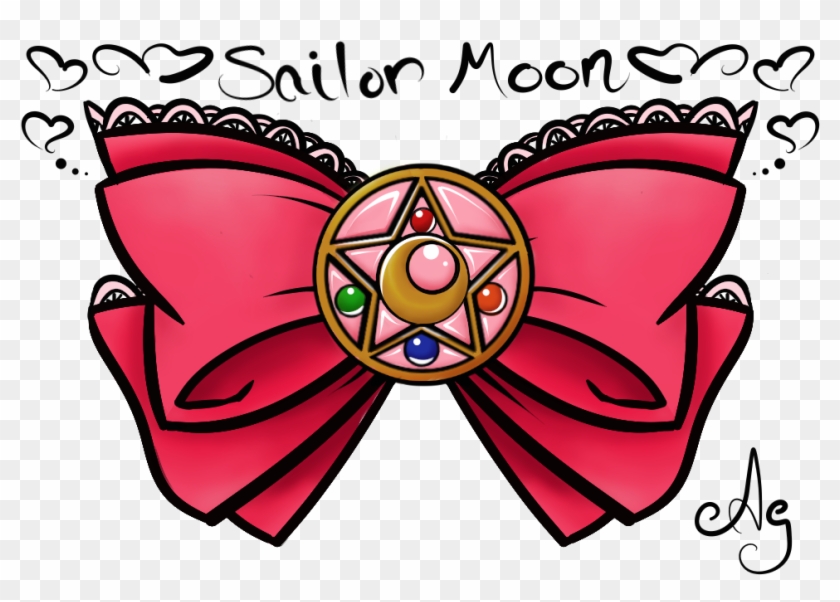 Sailor Moon Clipart Pink Transparent - Sailor Moon Tattoo Bow - Png Download