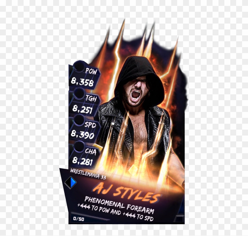 Ajstyles S3 14 Wrestlemania33 Fusion - Wwe Supercard Wm33 Aleister Black Clipart