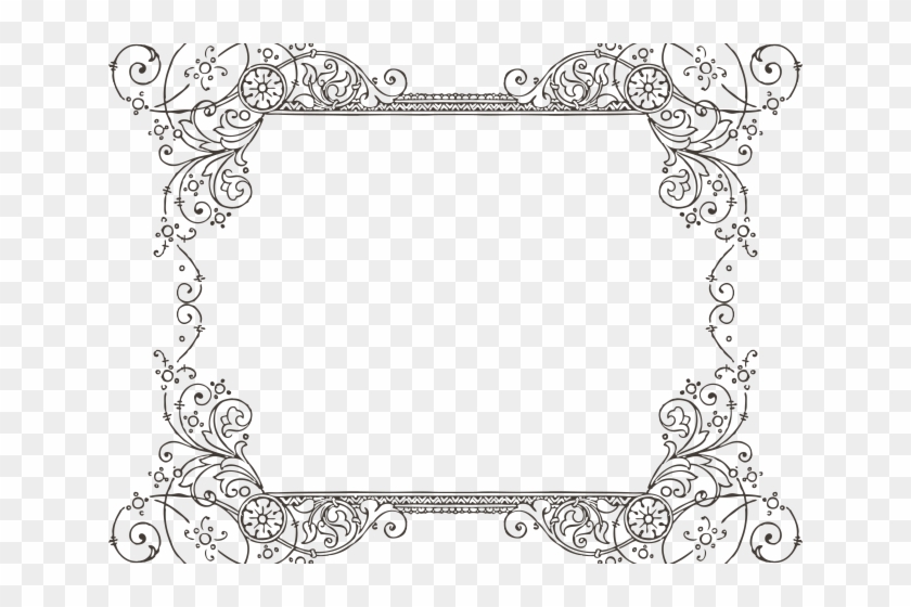 Fancy Black Border Png - Elegant Silver Border Png Clipart