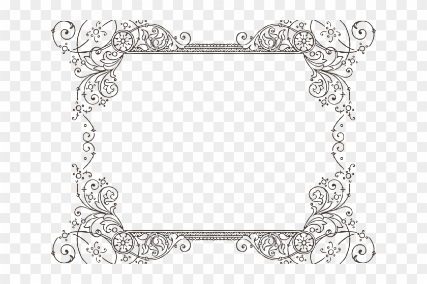 Fancy Black Border Png - Elegant Silver Border Png Clipart #998391