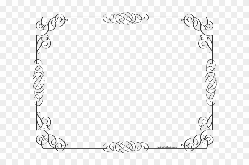 Black Border - Word Certificate Page Border Clipart #998565