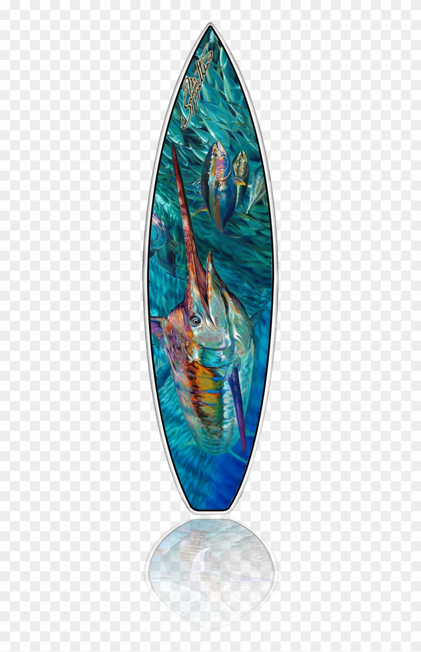Jason Mathias Fine Art Surfboards Featuring A Beautiful - Blue Surf Board Clipart #998636