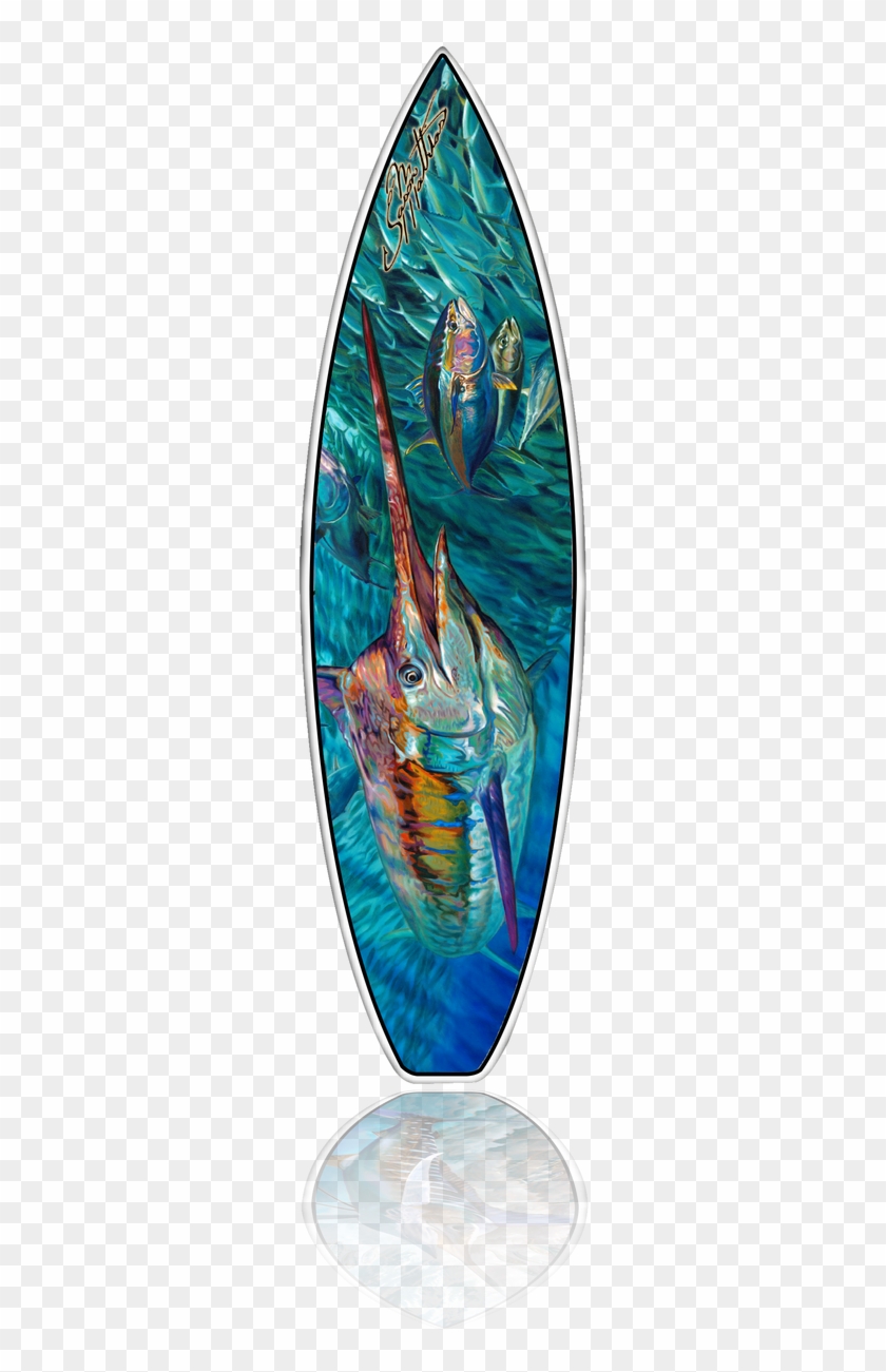 Jason Mathias Fine Art Surfboards Featuring A Beautiful - Blue Surf Board Clipart