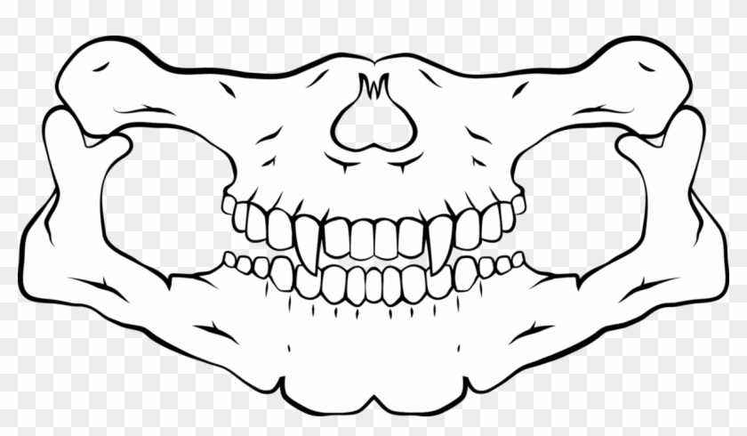 Graphic Transparent Download Skull Source By Jinshi - Skull Mouth Mask Template Clipart