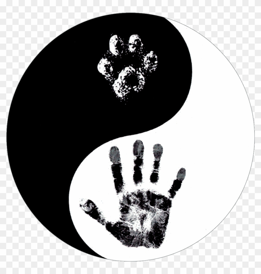 Hand Paw Yin Yang - Hand And Paw Yin Yang Clipart #999170